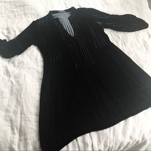 CP Shades deep green velvet dress.